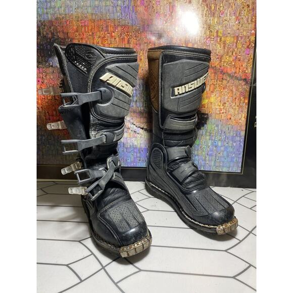 Heavy Duty ANSWER Motorcycle Boots Adult Size 8 main image 9